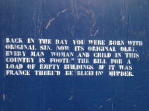  . . and on a hoarding in Dublin Docklands.